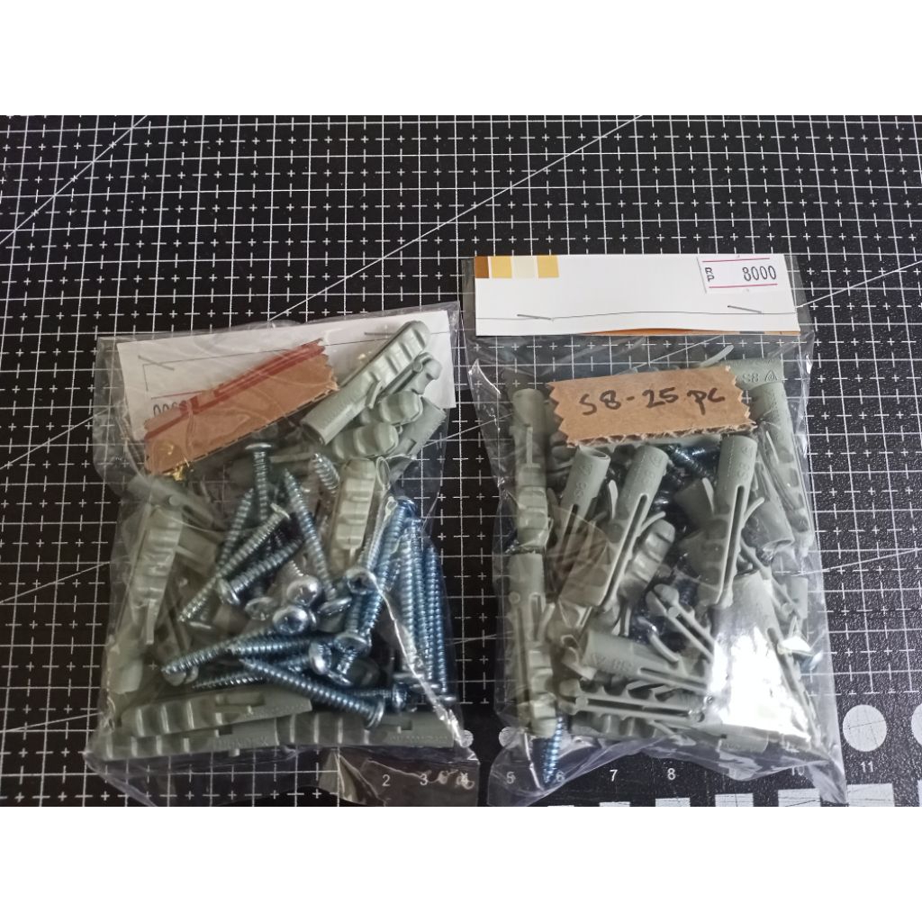 Sekrup dan Fisher S8, paket 25 pc
