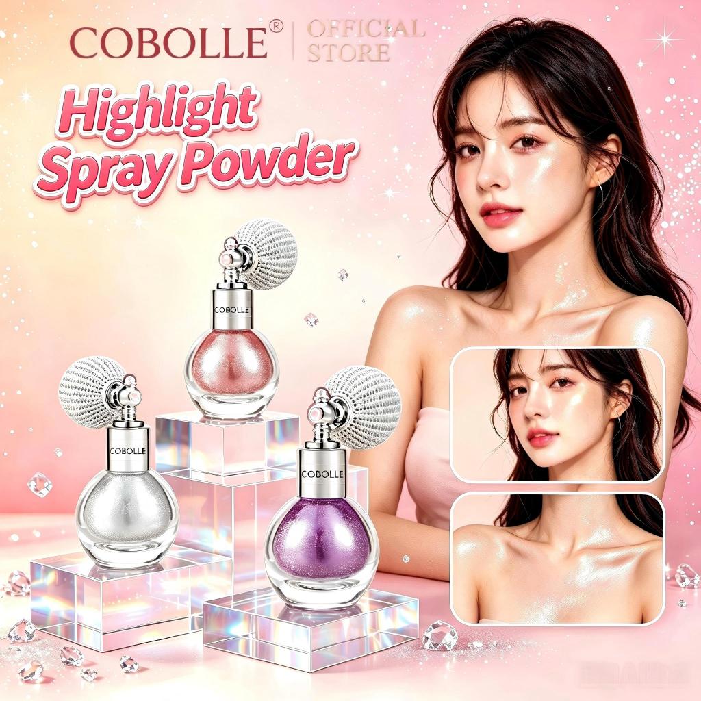 COBOLLE Glass Bottle Highlight Spray Powder BPOM