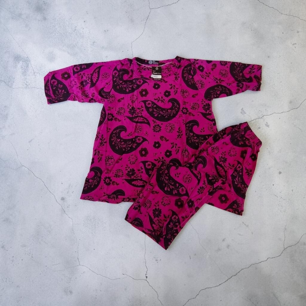 Batik Sunan Print Cp. Dewasa Lengan 3/4 Celana Panjang