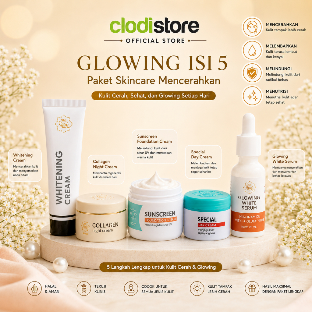 Viva Paket Glowing Skincare Mencerahkan 5 Produk Paket Skincare