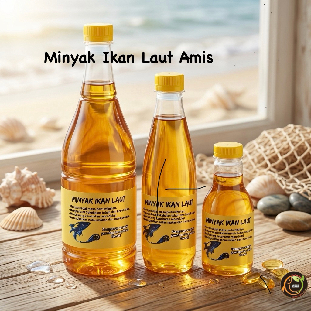 minyak ikan laut bening campuran pakan ikan pelet unggas dan anabul