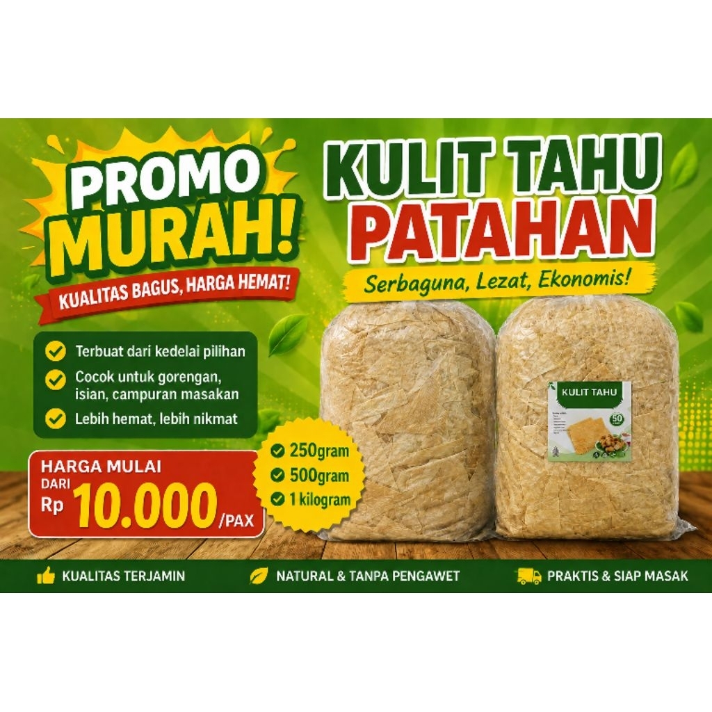 Kulit Tahu Tawar PATAHAN MURAH HALAL