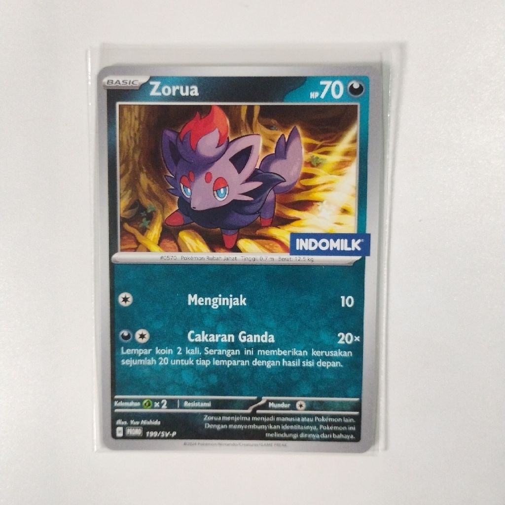 Zorua Promo Indomilk Pokemon TCG Indonesia