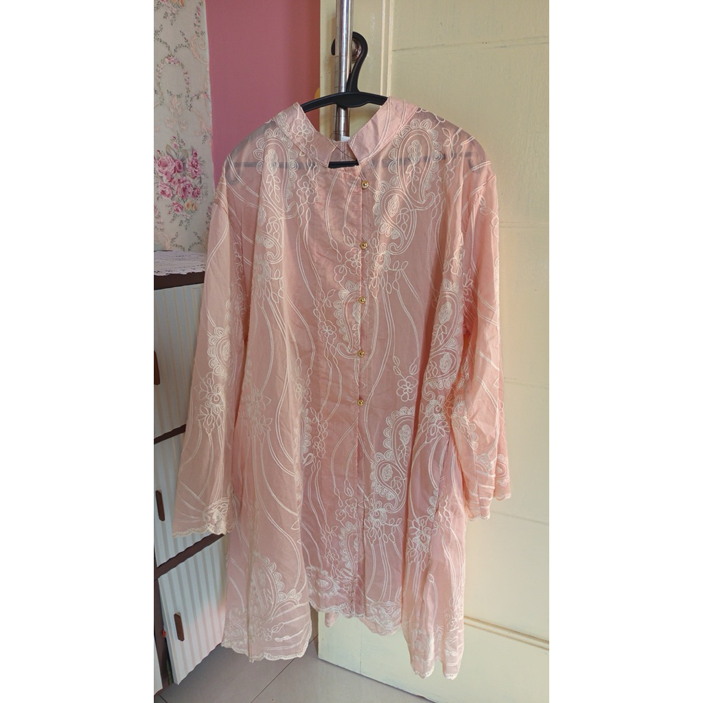 mooi~tunik pink salem hijab new
