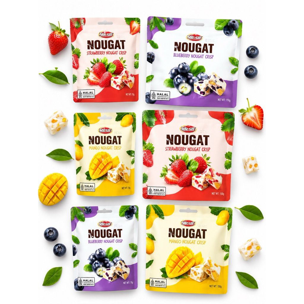 MR.SIF Nougat Bluebery Crisp MR.SIF Mango Nougat Crisp MR.SIF Nougat Strawbery Crisp