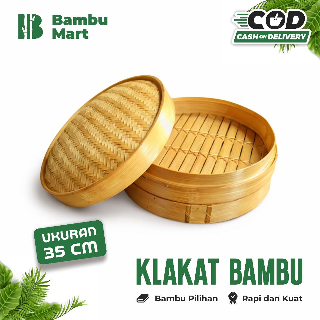 KLAKAT BAMBU 35 CM – KUKUSAN DIMSUM & SIOMAY BAMBU ASLI