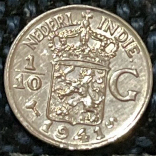KOIN 1/10 GULDEN HINDIA BELANDA