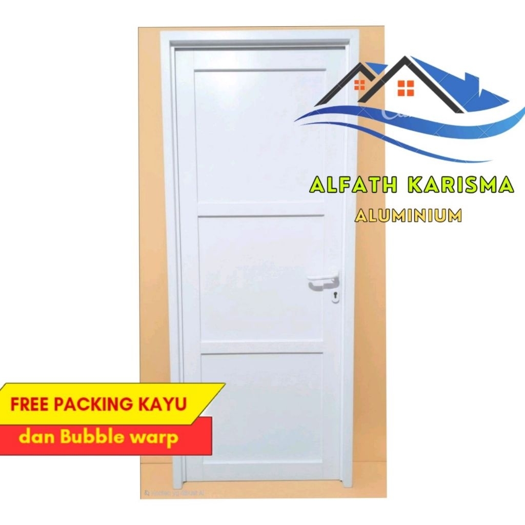 PINTU RUMAH / KAMAR bahan Aluminium ACP + Kusen T200xL80 dll. (bisa custom ukuran dan model)