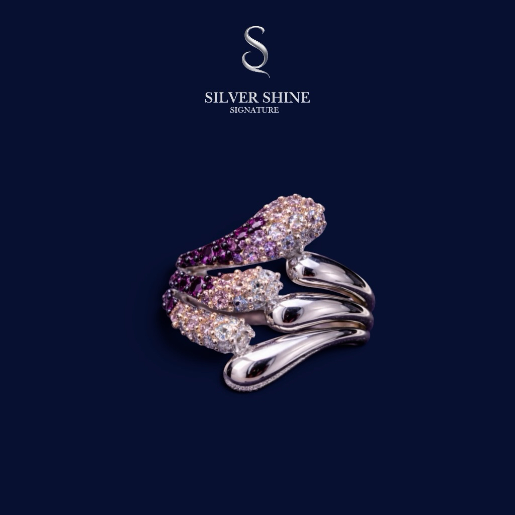 SILVER SHINE SIGNATURE Ladies Floral Cascade Ring – Cincin Perak S925 Wanita