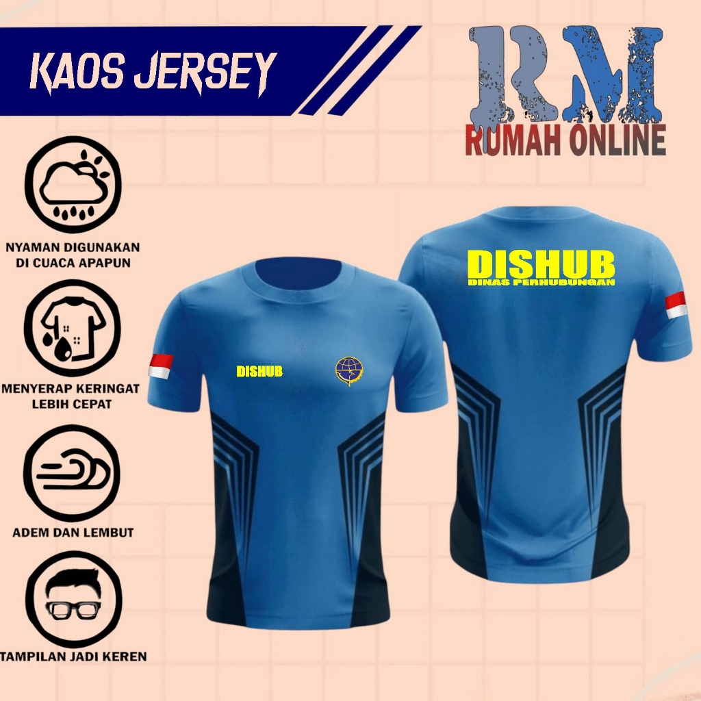 KAOS SABLON JERSEY DISHUB /KAOS DISHUB /BAJU DISHUB DINAS PERHUBUNGAN
