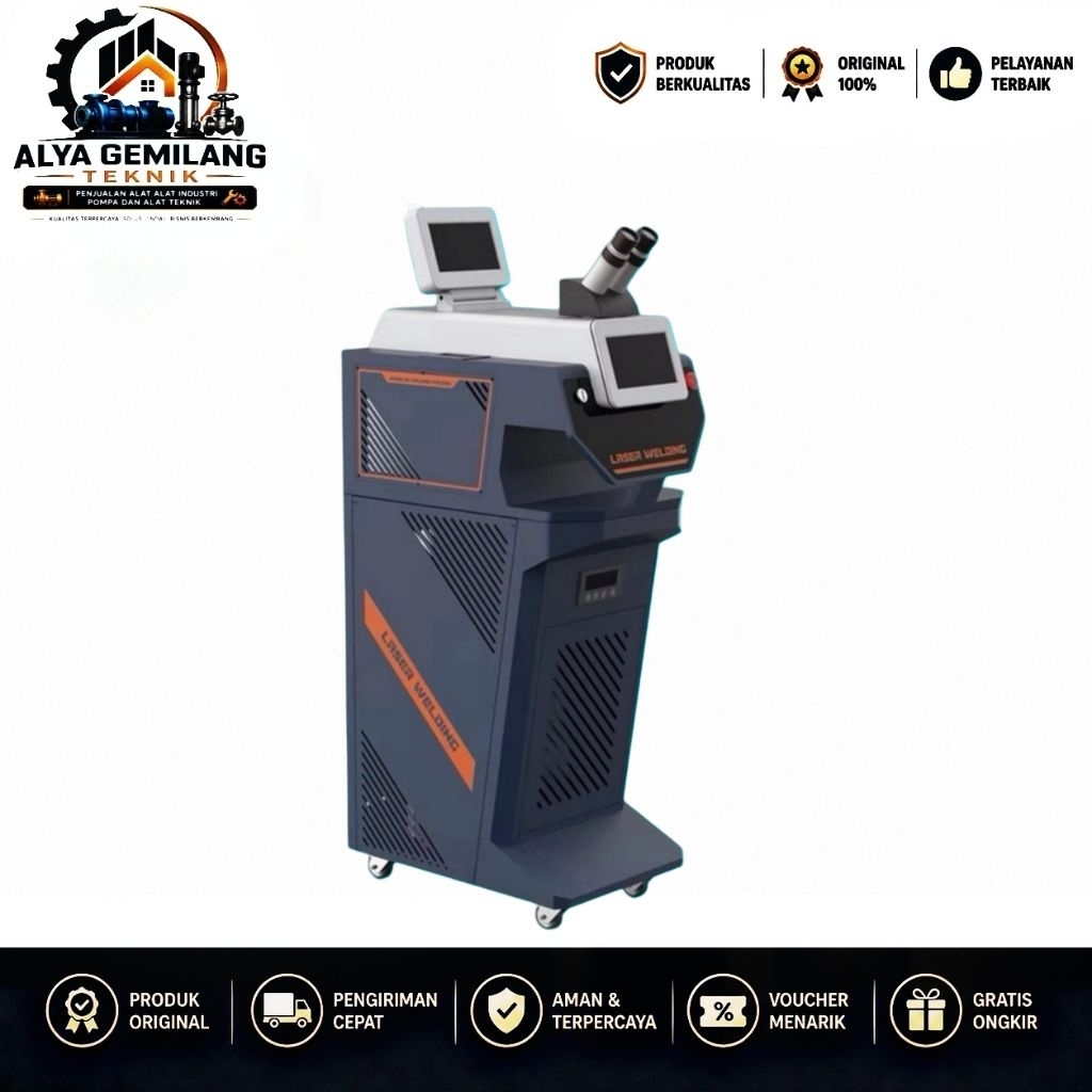 Jewelry Laser Welding Machine 200W YAG Laser Spot Welder Mesin Las Laser Perhiasan Emas Perak Platin