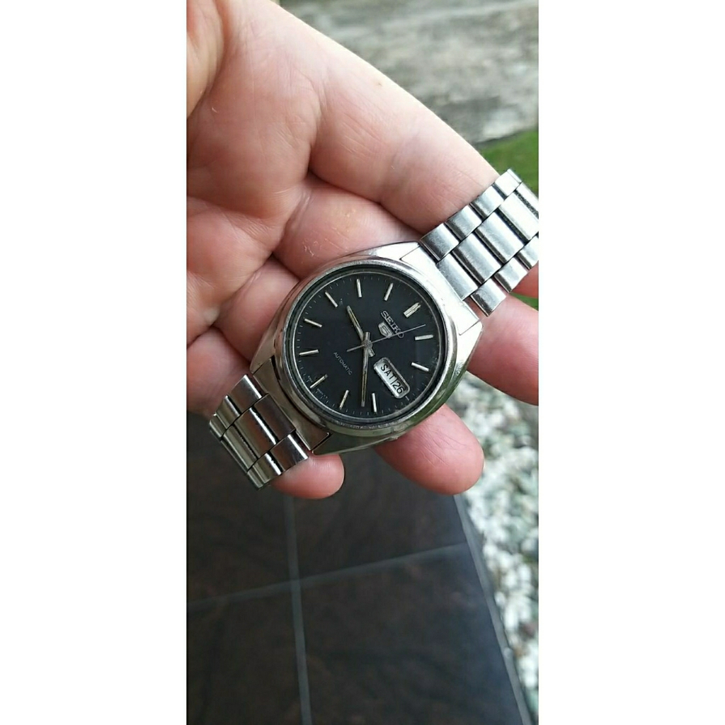 Jam tangan Seiko 6309-7150/1981/Black Matte/Full Original 100% /36mm/Unisex/Good