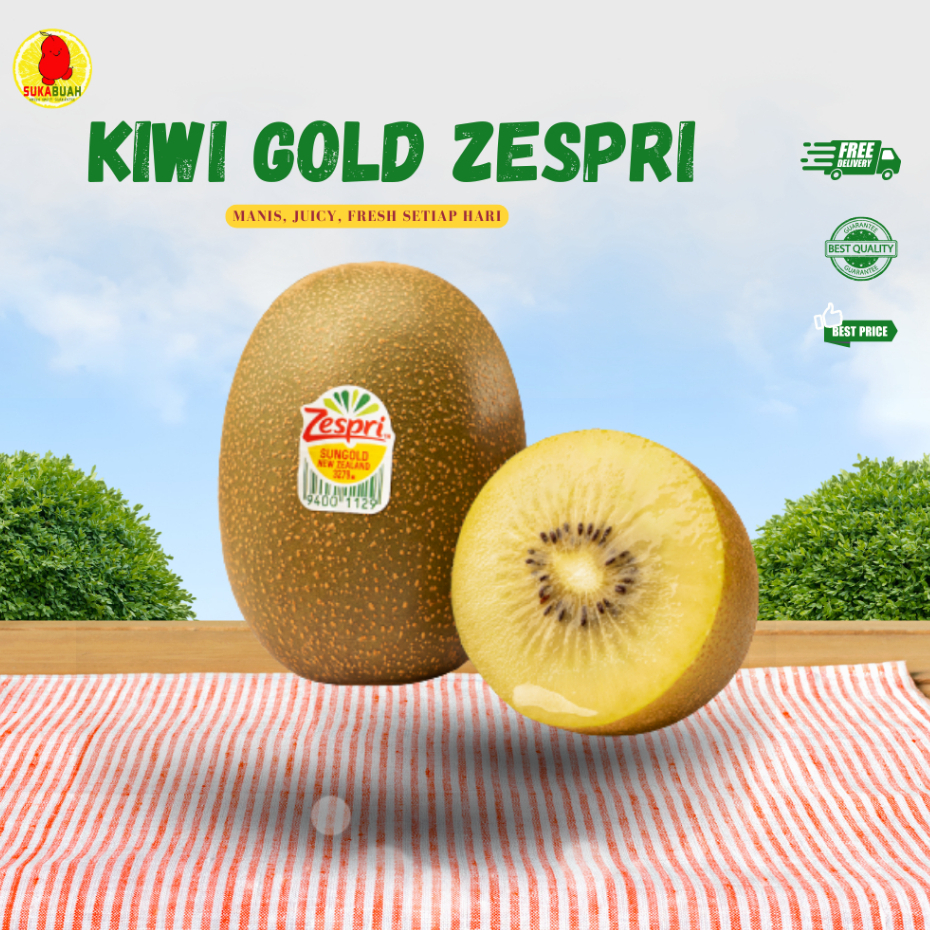 KIWI GOLD ZESPRI JUMBO 500 GRAM ISI 3 PCS