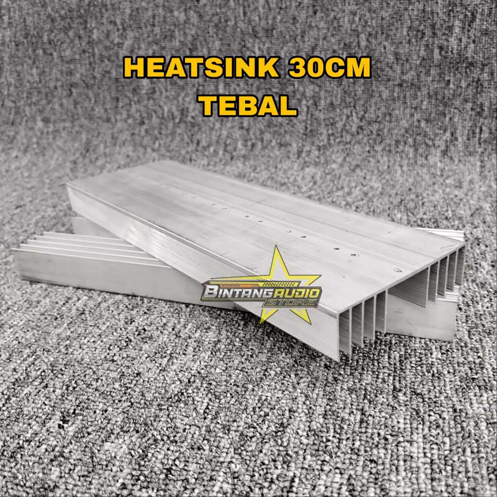 Pendingin Transistor Final 5sirip Panjang 30cm / Heatsink 30cm Toshiba Sanken MJL TIP - Tebal 2mm