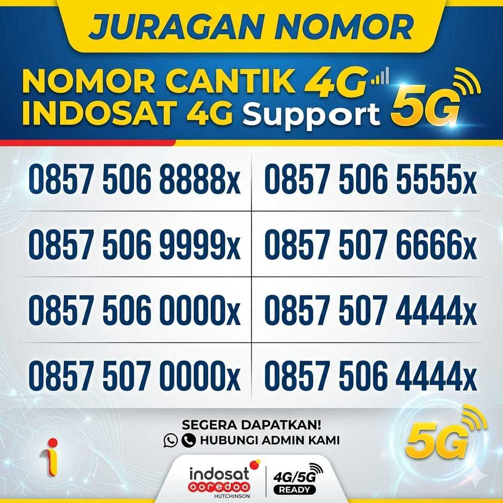 Kartu Perdana Nomor Cantik Indosat 4G LTE Support 5G #K71