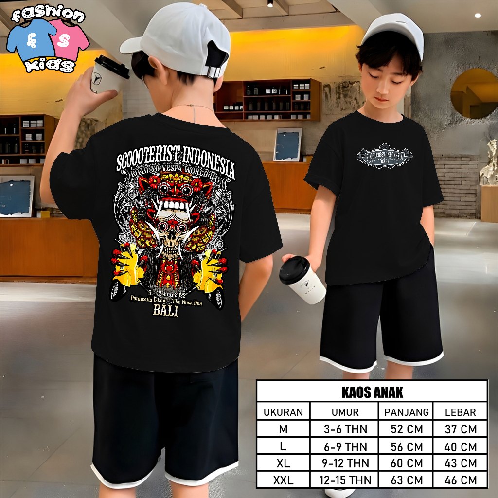 KAOS ANAK VESPA WORLD DAYS 2022 | T-SHIRT VWD 2022 BALI | SCOOTERIST INDONESIA | DRYCO