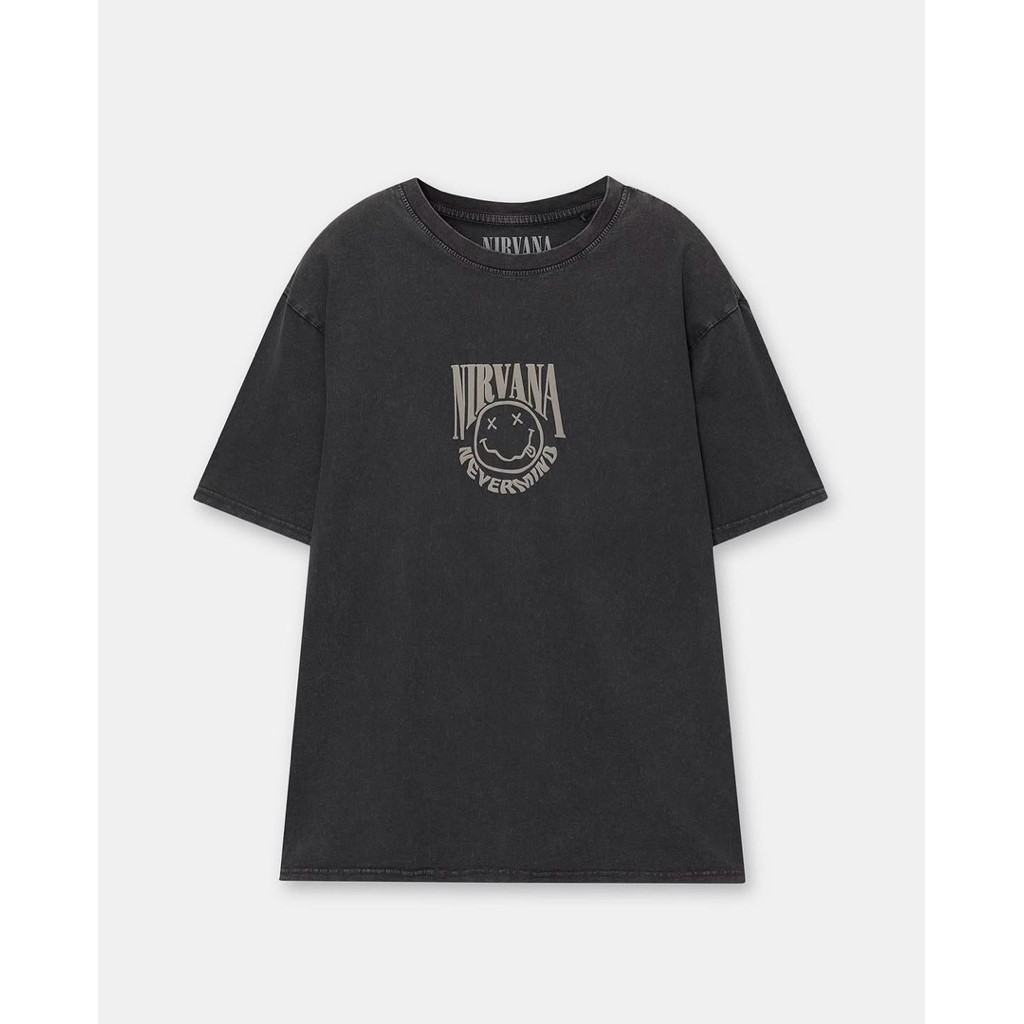 [ORIGINAL] Pull n Bear X Nirvana Oversized Tshirt | Tshirt Nirvana PnB | Tshirt Oversize Nirvana Nev