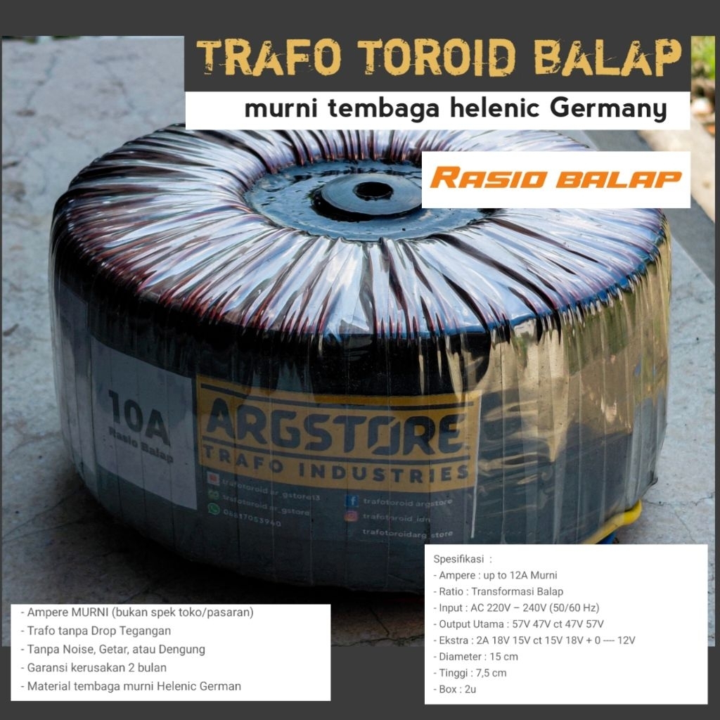 trafo 10 a toroid ct 45, ct 55 ARG