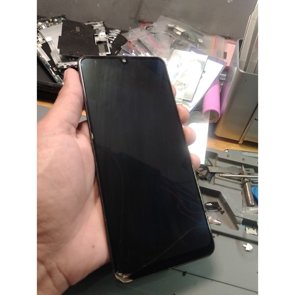 lcd+frame samsung A22 4G original copotan