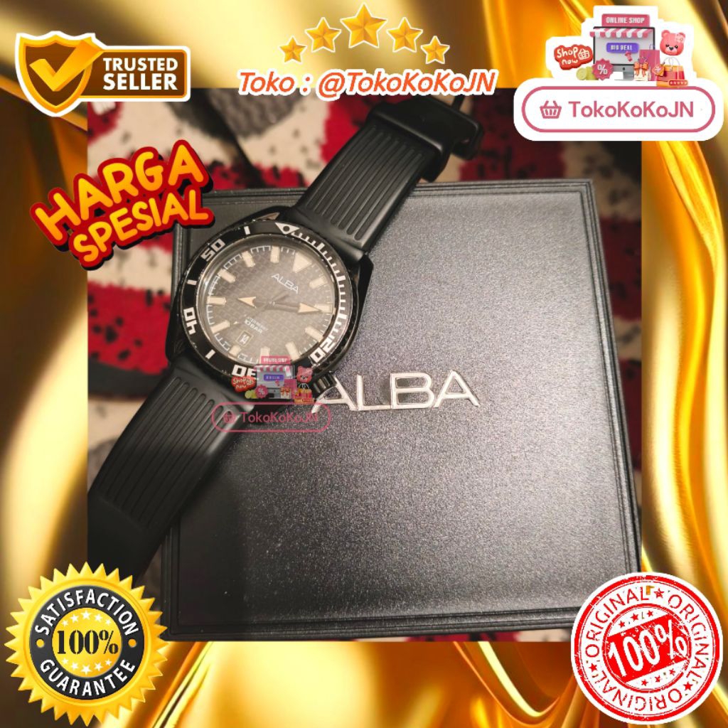 Jual Cepat ALBA Jam Tangan Pria Original Warna Hitam Preloved