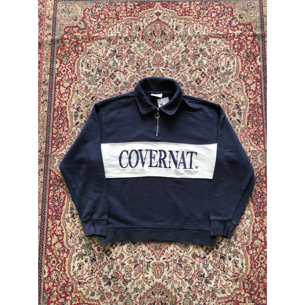 Covernat half zipper crewneck jacket Covernat big logo i585