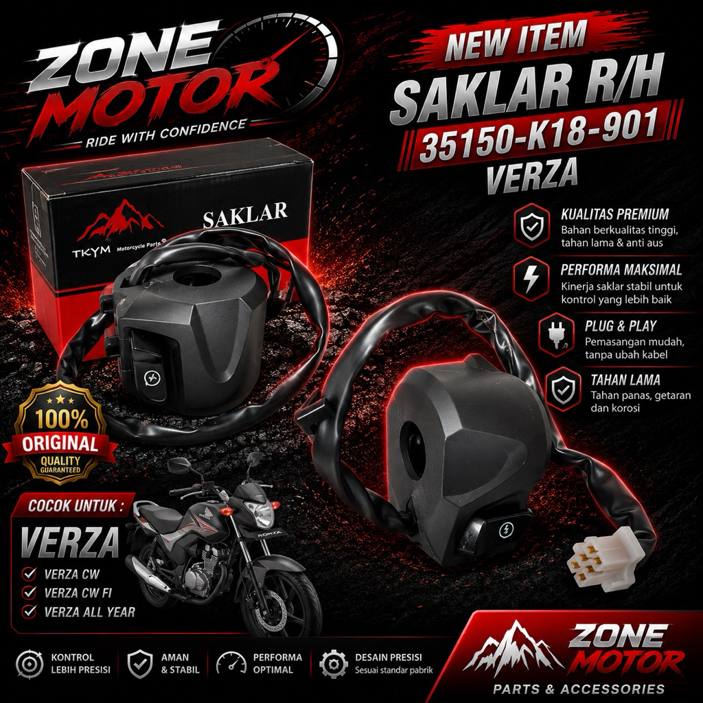 Takayama SAKLAR KANAN tipe motor VERZA 2013-2018
