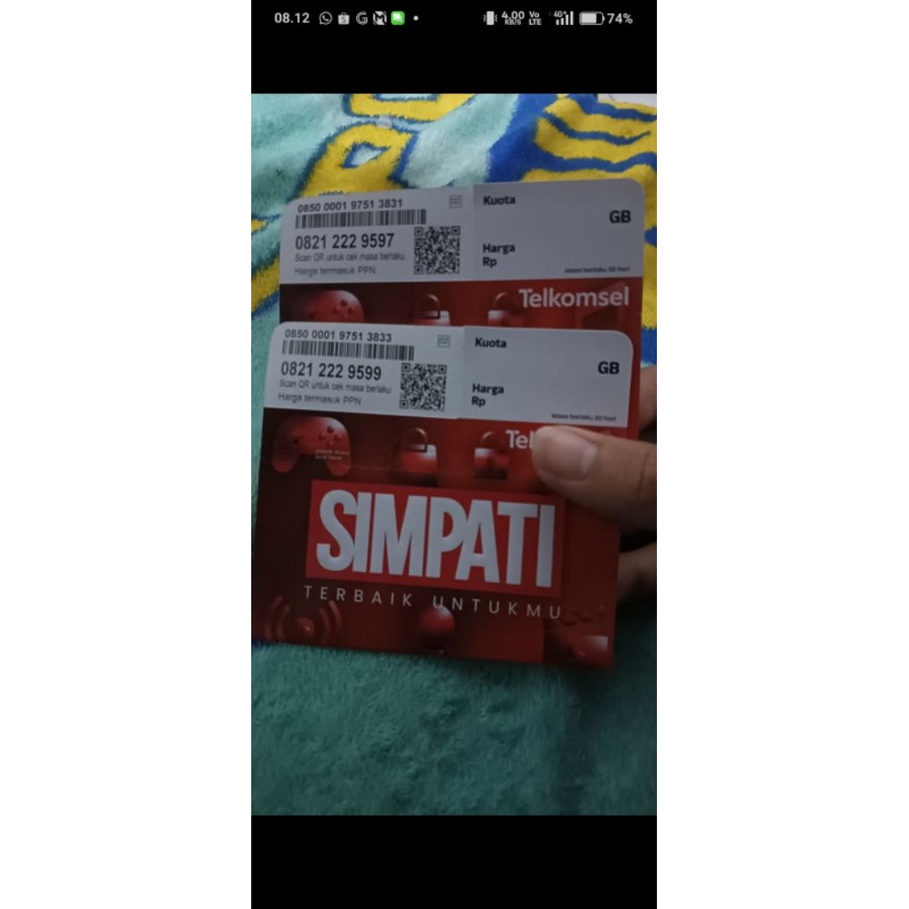 Kartu Registrasi Telkomsel Simpati
