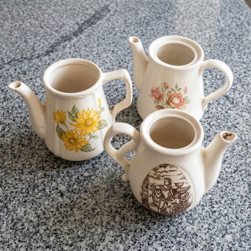 TEAPOT / TEKO VINTAGE / TEKO KERAMIK MOTIF CANTIK