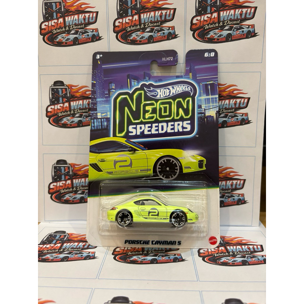 Hot wheels NEON SPEEDERS PORSCHE CAYMAN S hotwheels silver series  diecast 1:64 rare original segel 