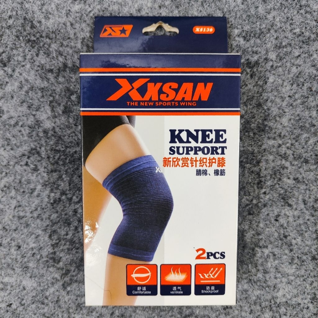 Knee Support Xsan Xs136 Deker Pelindung dan Penyangga Lutut Kaki / Engkel Lutut