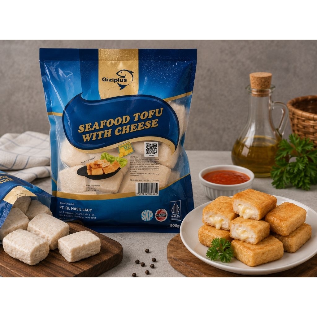 GIZIPLUS Seafood Tofu with Cheese 500gram