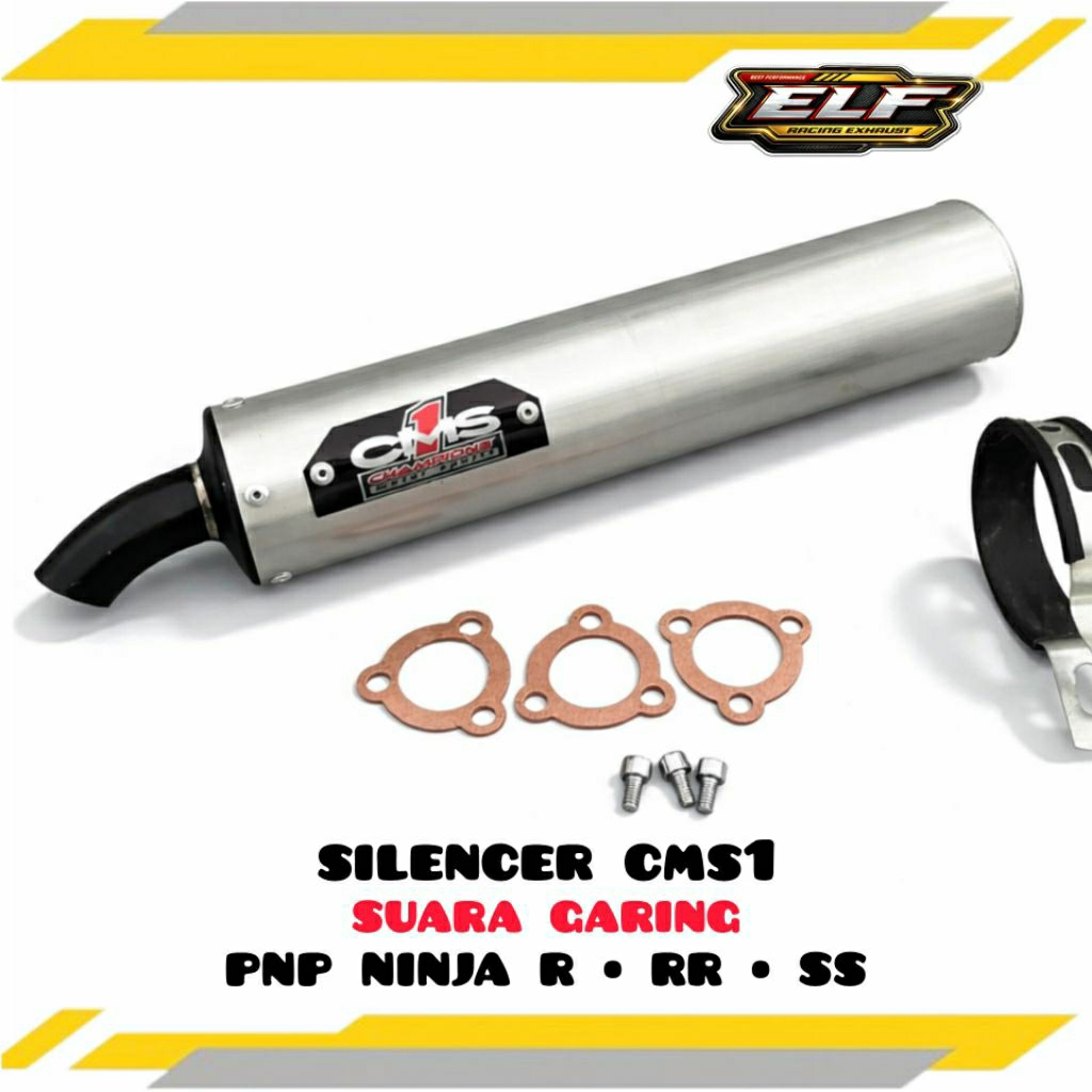 Silencer Knalpot CMS1 Untuk Ninja R RR SS Aluminium Las Anti Bocor PNP Suara Garing