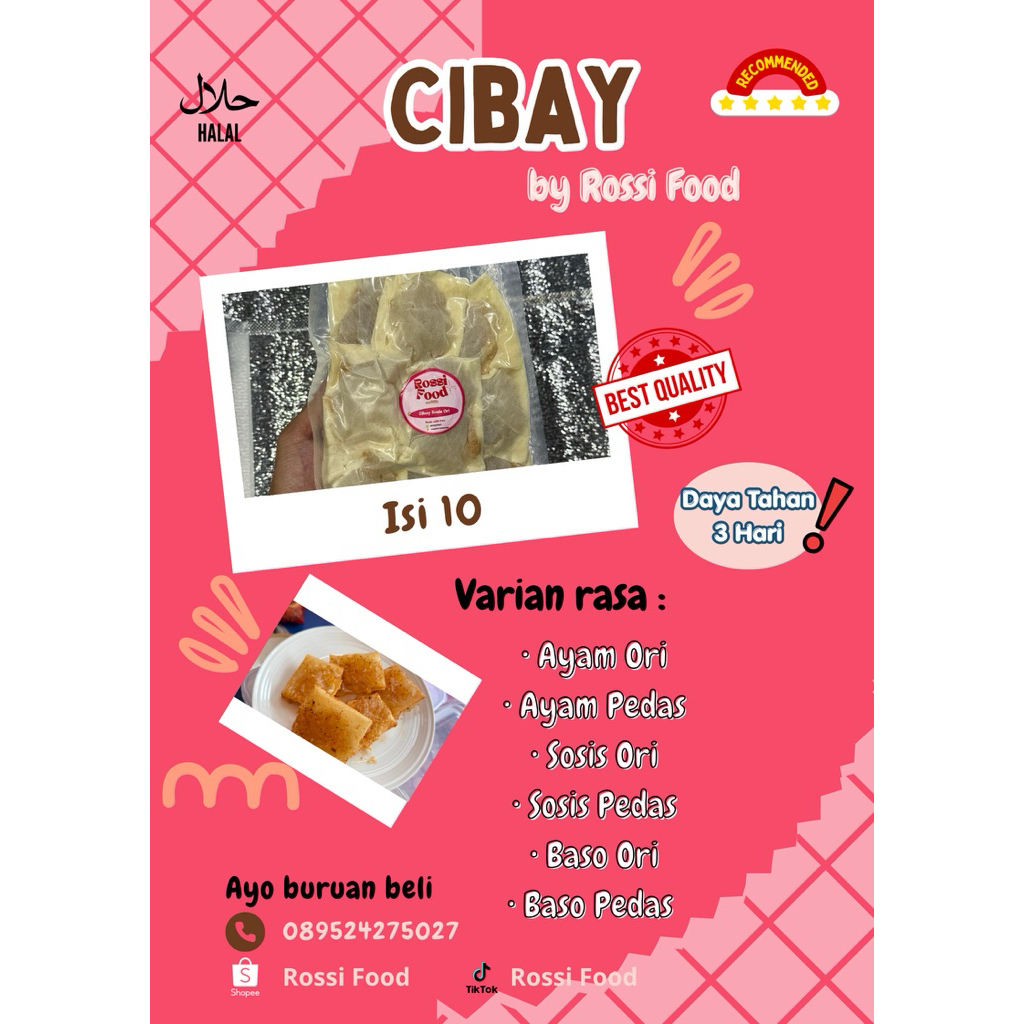CIBAY RASA AYAM PEDAS - Siap Goreng Isi 10 - Enak Gurih Renyah - FREE ATOM AIDA