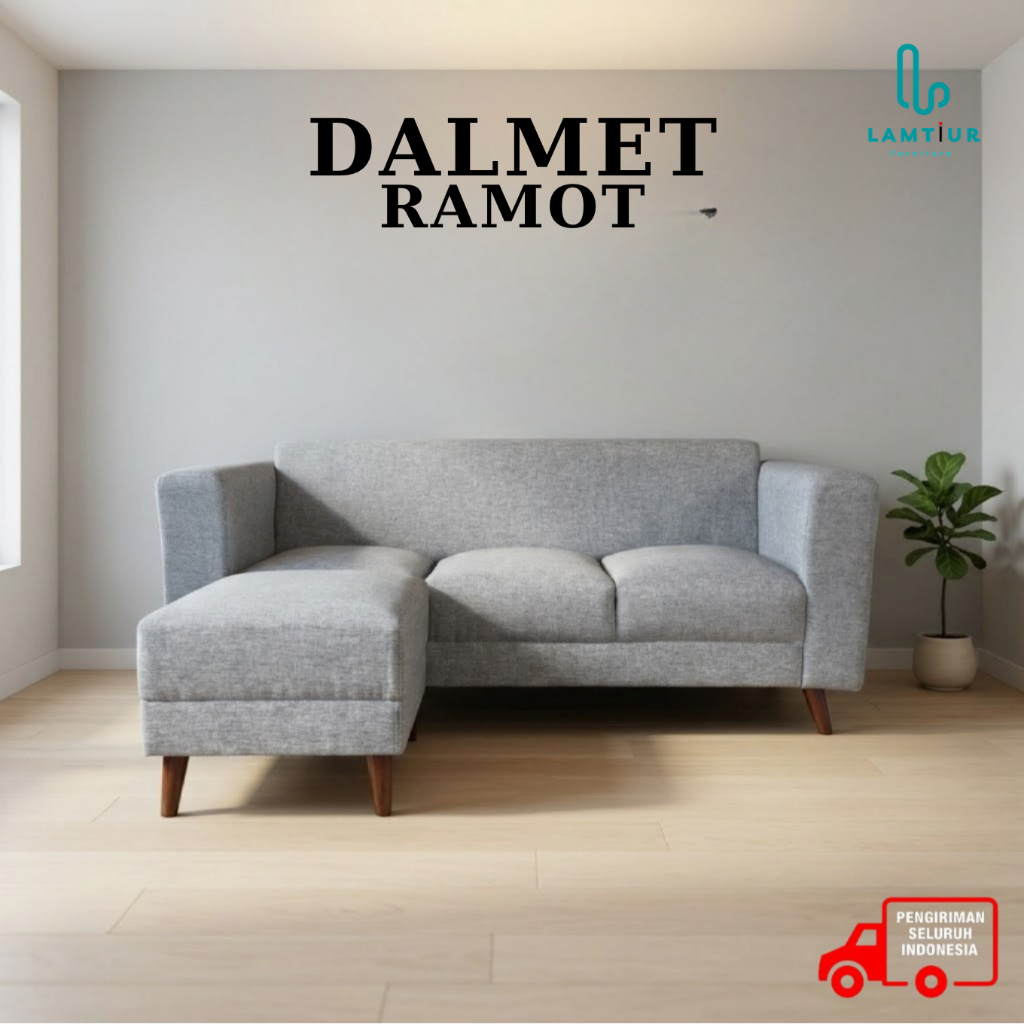 Sofa Retro 3 Dudukan + Puff, Sofa 3 Dudukan + Puff Dalmet Type Ramot
