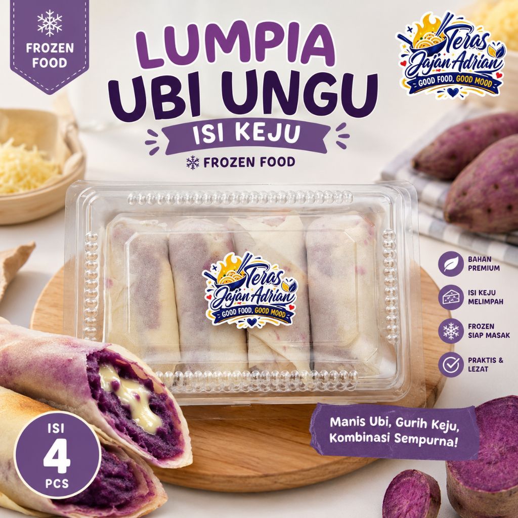 Lumpia Ubi Ungu Rasa Keju Frozen Food
