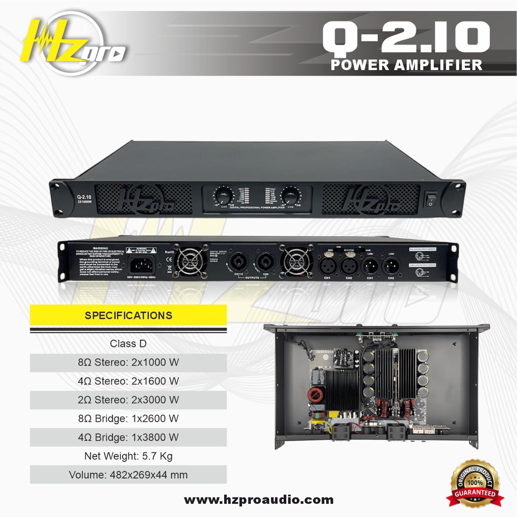 POWER HZ PRO HZ Q 2.10 2X1000 WATT