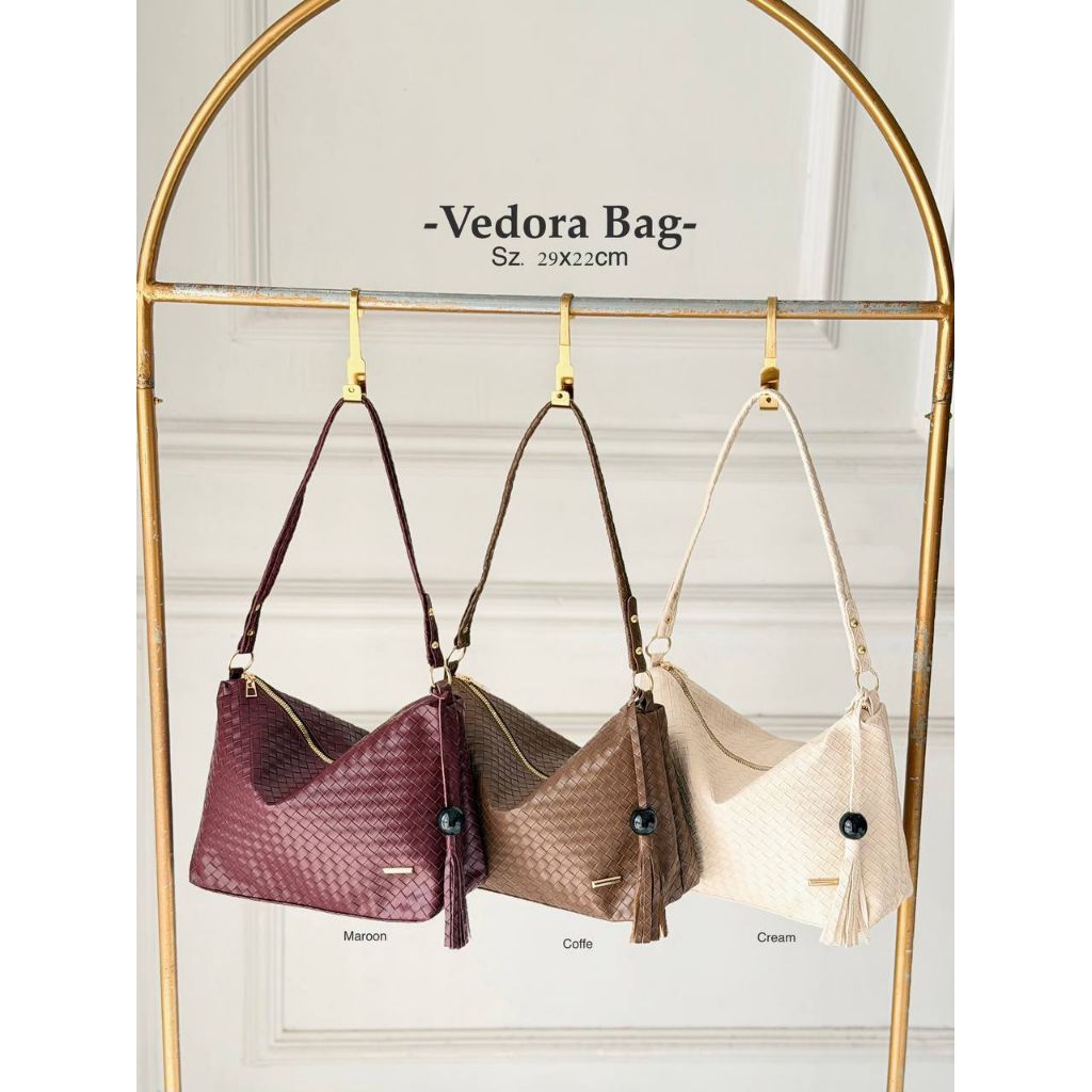 Vedora Bag | Tas Anyam Wanita Premium Shoulder Bag