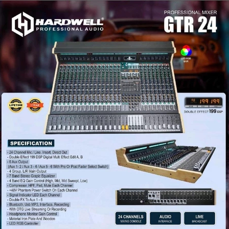 Hardwell GTR 24 Audio Mixer 24 Channel