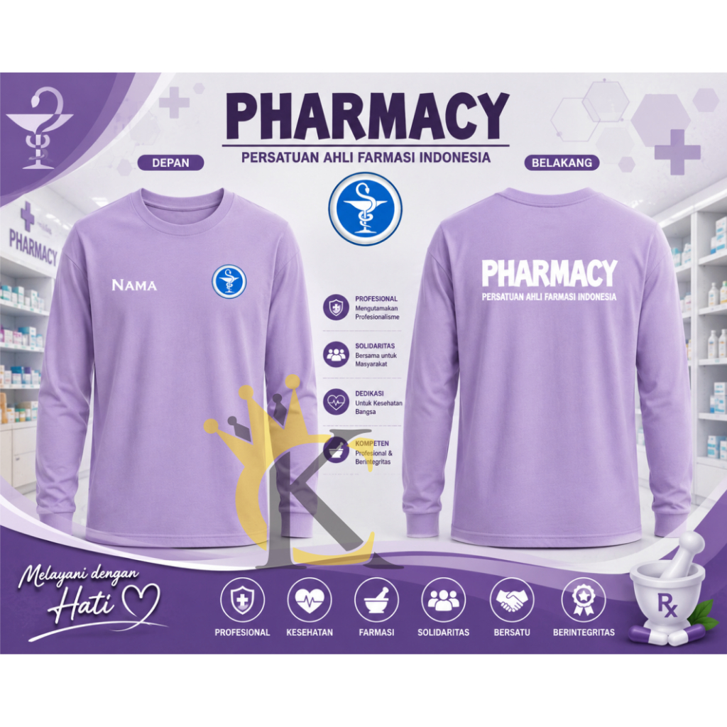 Kaos Tshirt Pharmacy Team Free Nama Instalasi Dan Daerah