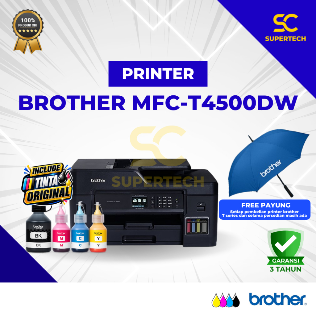 Printer brother MFC-T4500DW A3 INKTANK Wireless Print /Copy / Scan