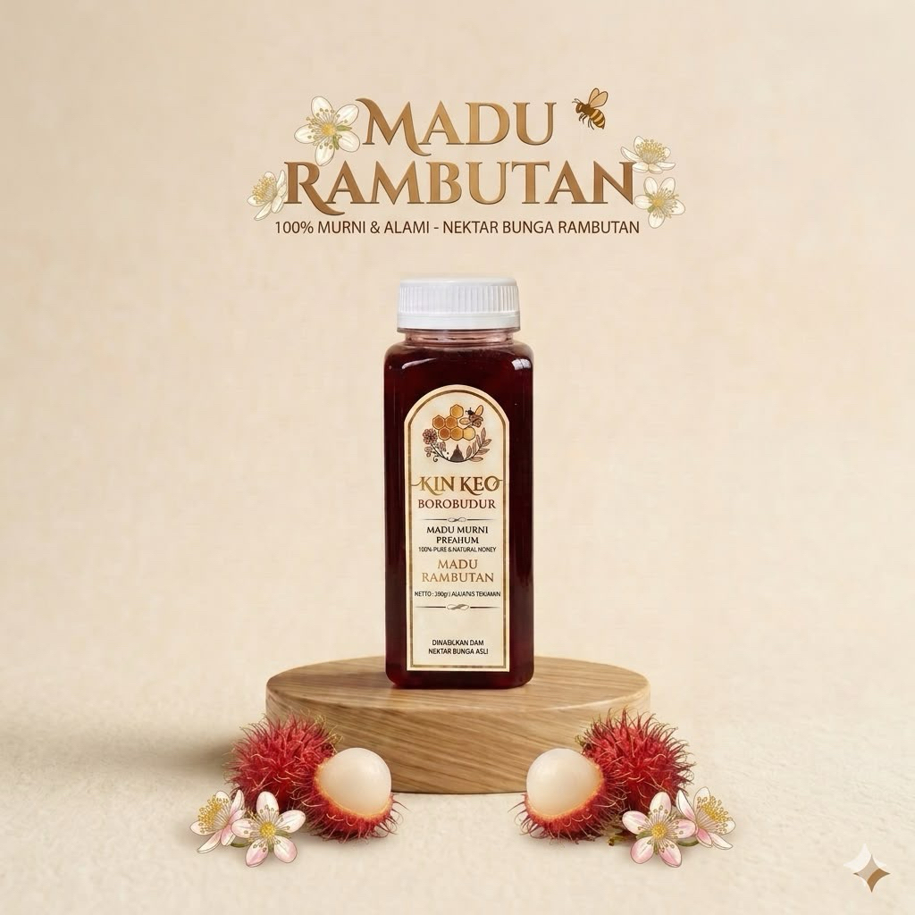 MADU ASLI MURNI 100% TANPA CAMPURAN MADU RAMBUTAN By Kinkeo Borobudur