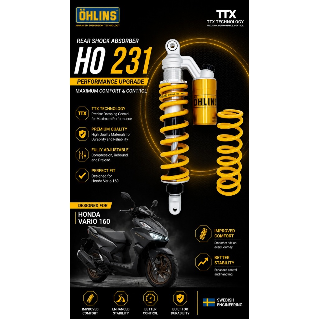 Shock Ohlins Honda Vario 160 - HO 231