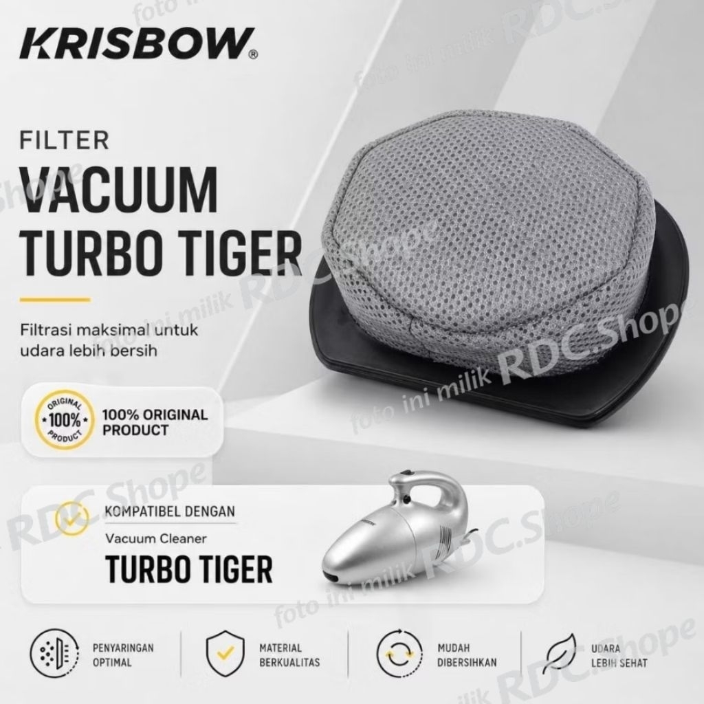 Filter Vacuum Cleaner Turbo Tiger Krisbow / Filter Vacuum Krisbow / Penyaring Debu Vacuum Cleaner Kr