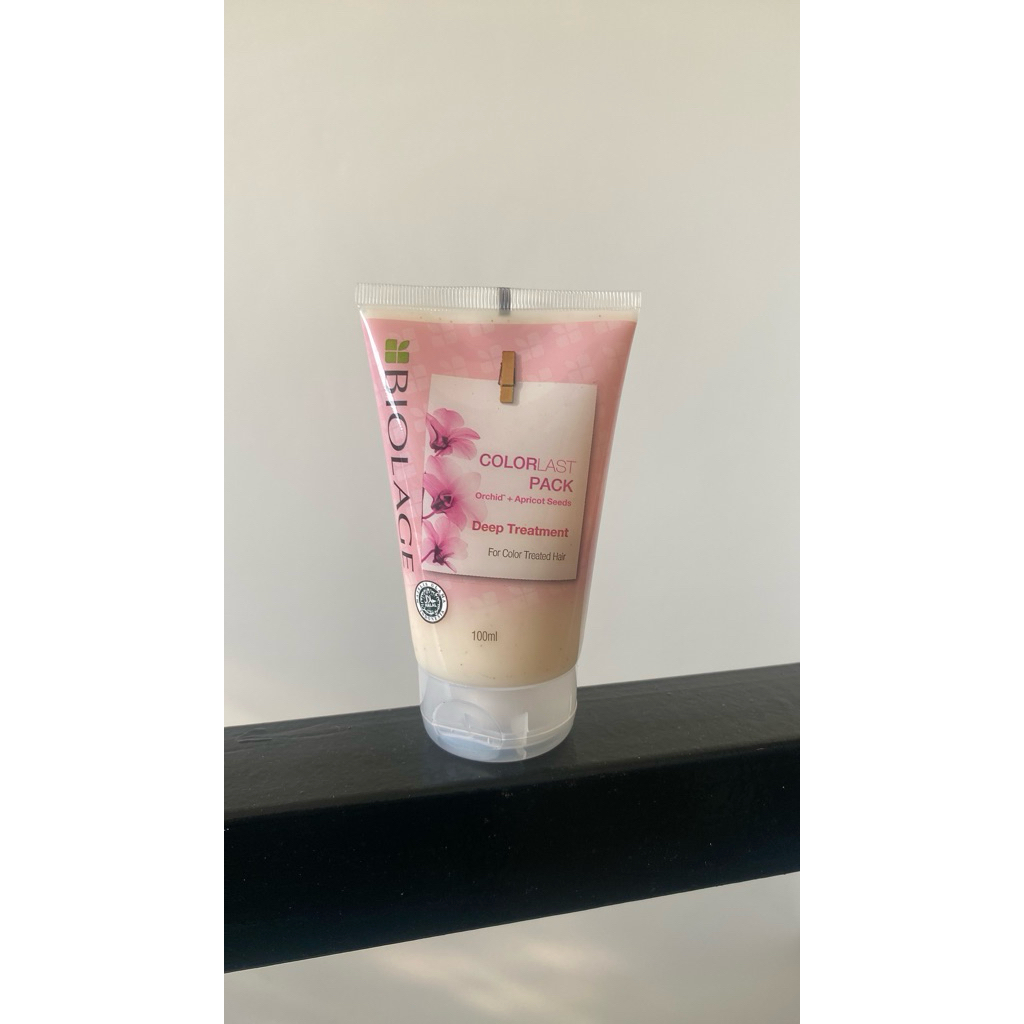 Biolage ColorLast Pack Orchid & Apricot Seeds Deep Treatment 100ml untuk Rambut yang Dicat