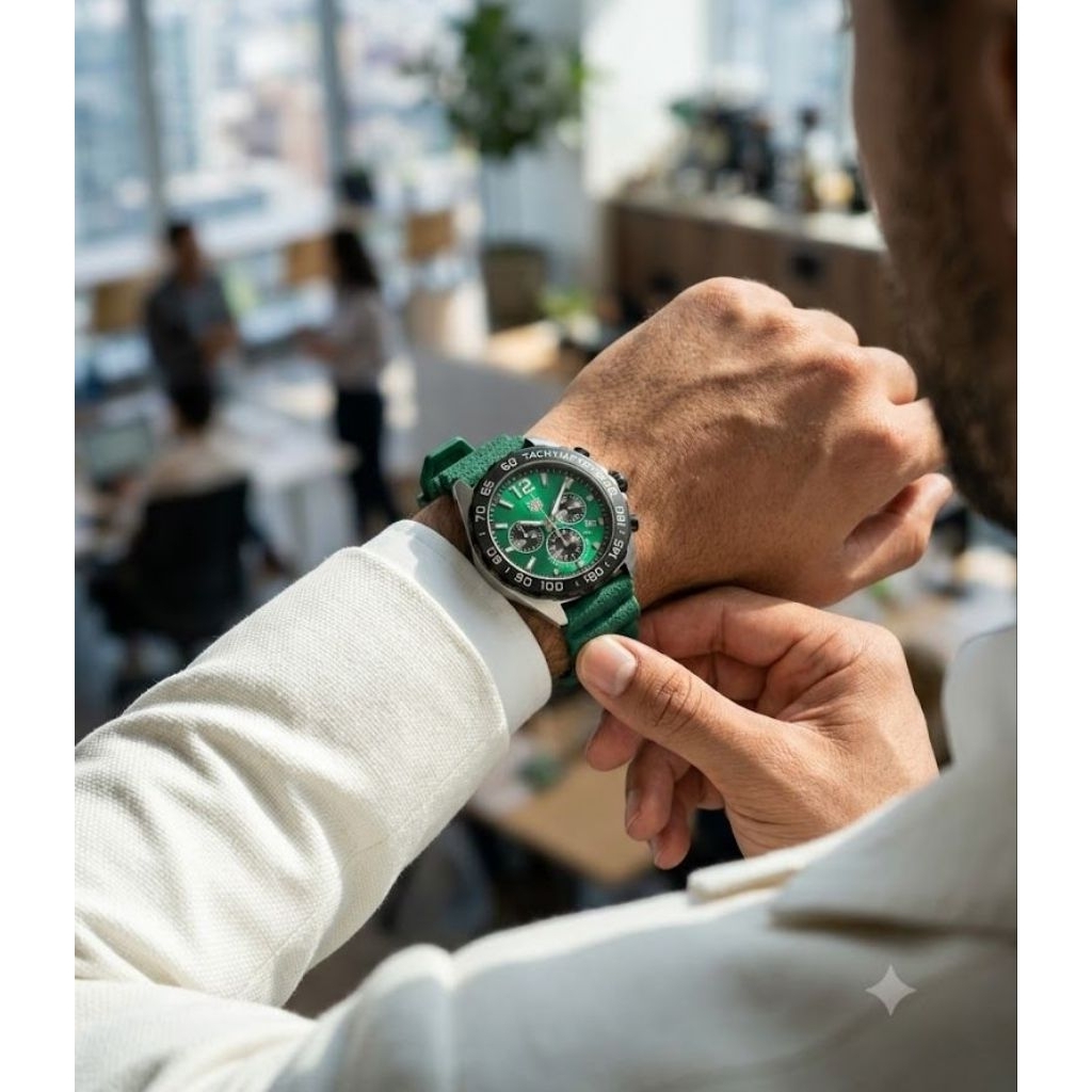 JAM TANGAN PRIA CHRONOGRAPH THR FORMULA 1 QUARTZ RUBBER 003