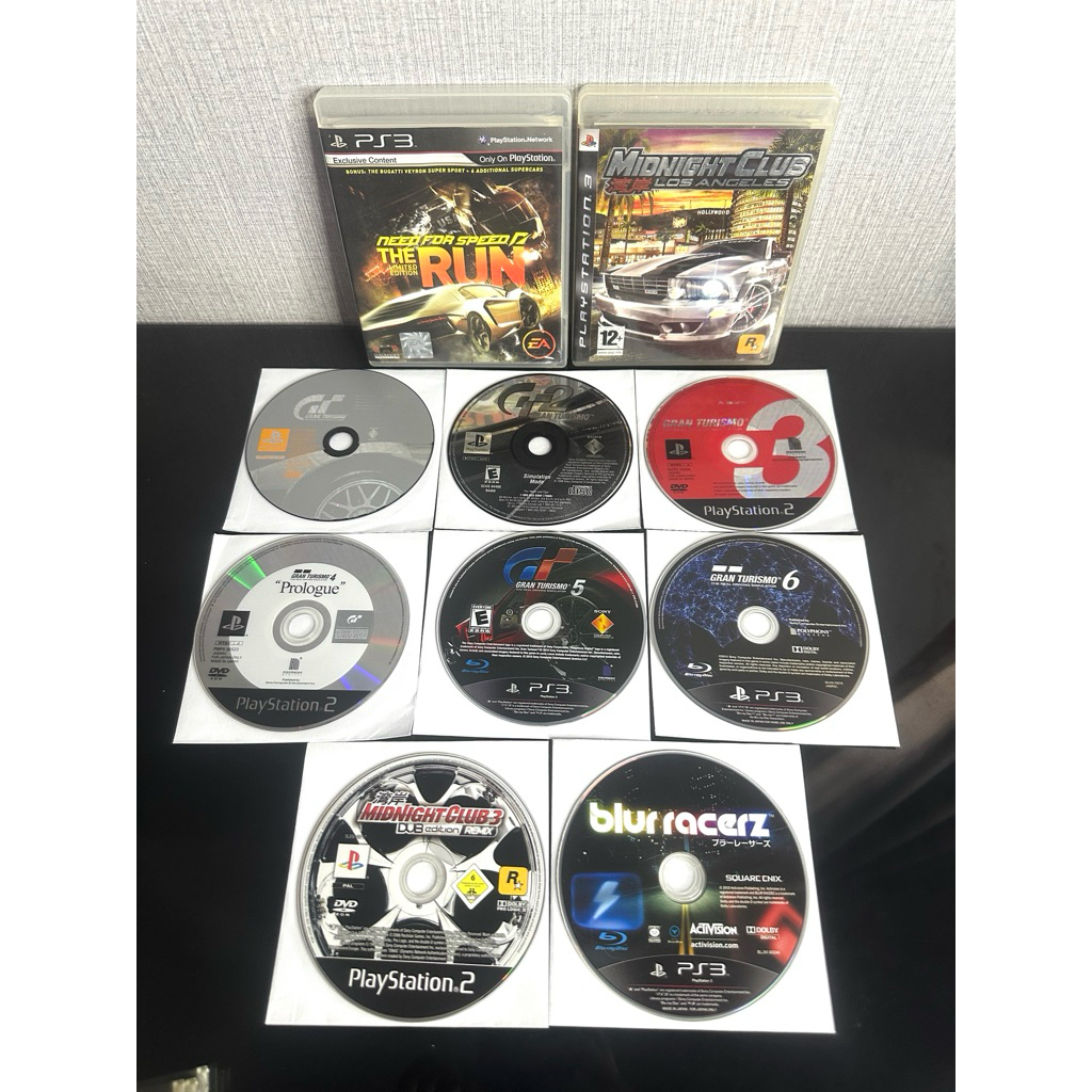 Racing Game Collection PS1 PS2 PS3 - Gran Turismo, Blur, Midnight Club, Need for Speed