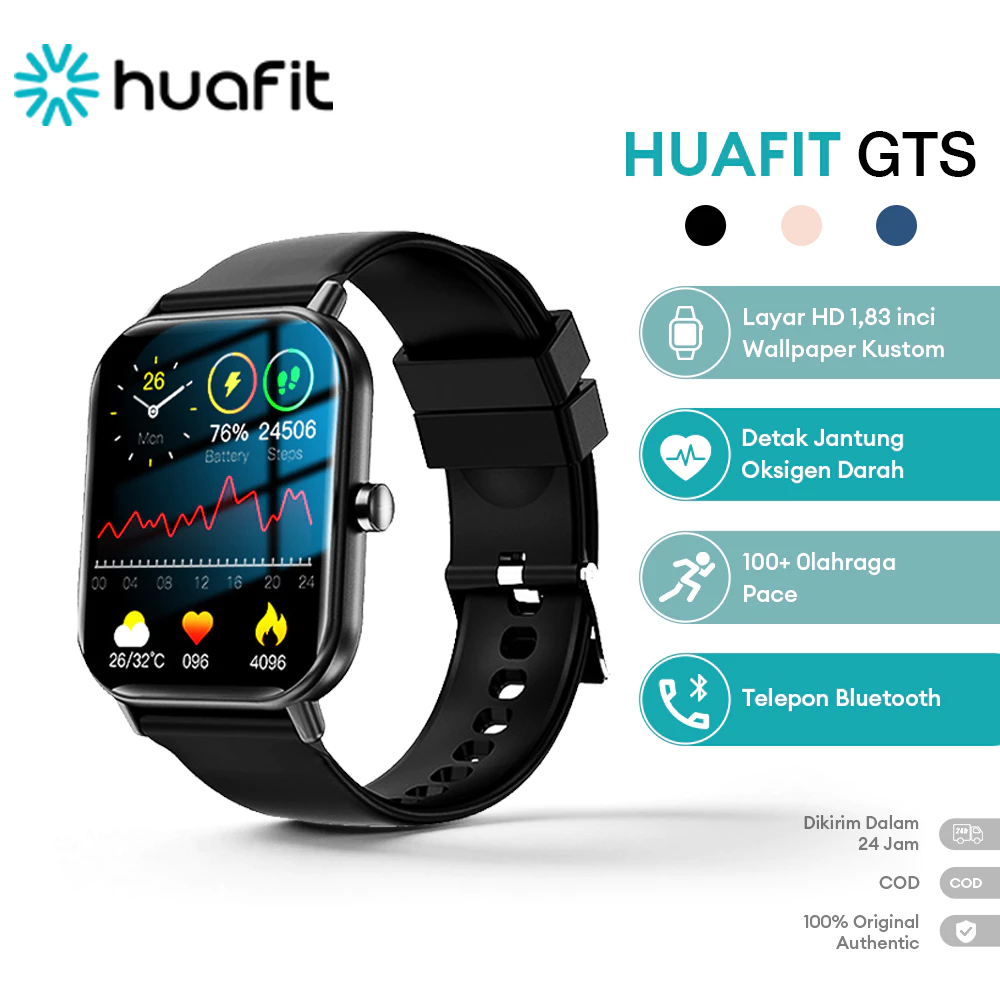Hot Deals Huafit Aolon Gts Smartwatch Asli Layar 41Mm Running Pace Wallpaper Kustom Bluetooth Call