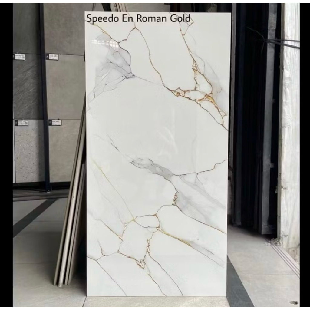 Granit / Kramik Lantai 60x200 Roman Speedo En Gold | Motif polos Glossy