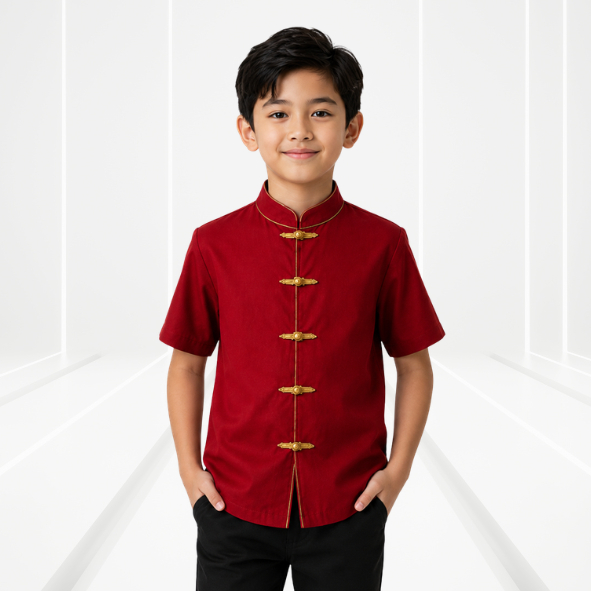 Cheongsam Anak dan Dewasa/ Baju Imlek Anak Laki Laki/ Koko Imlek Pria/ Cheongsam Pria Eksklusif