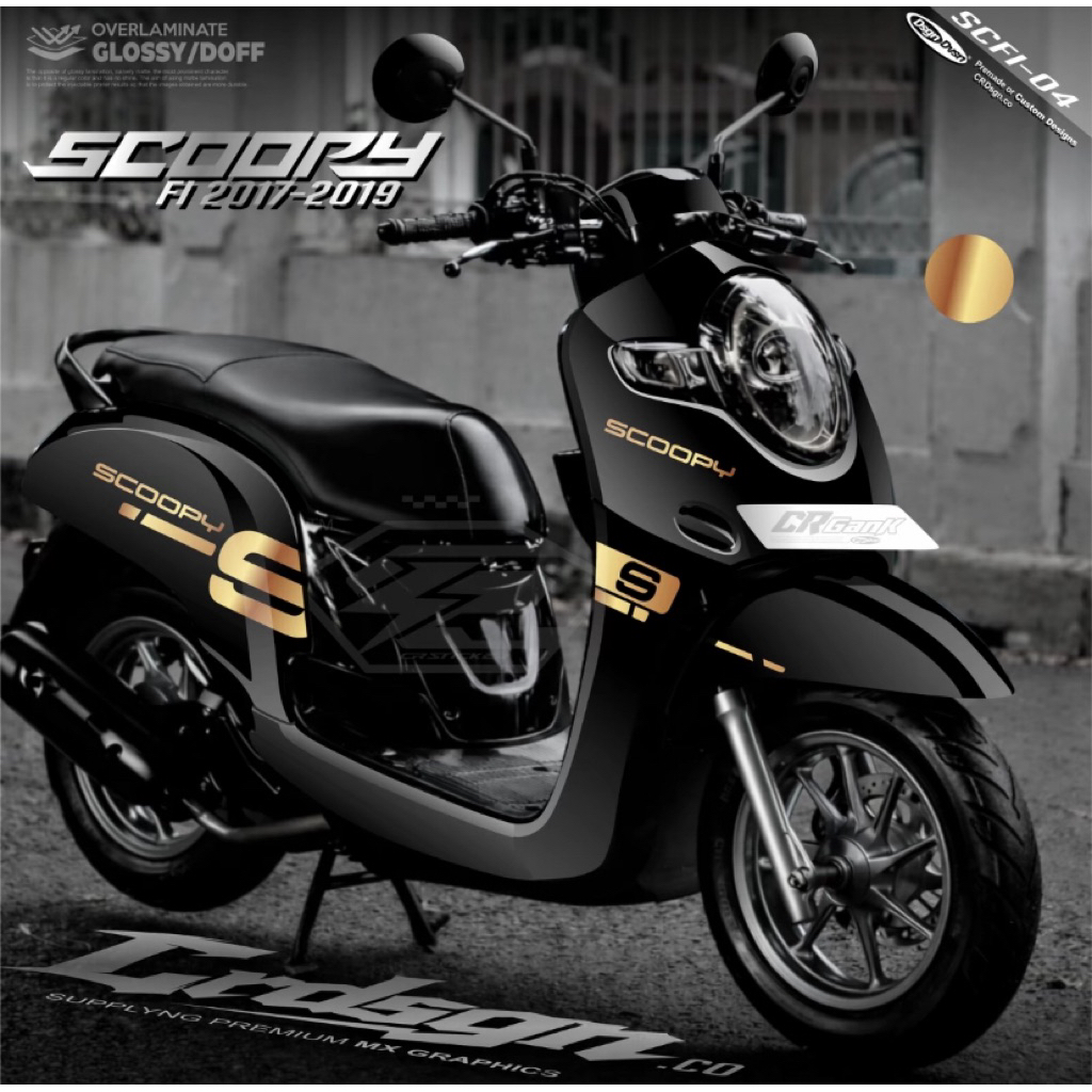 Decal Scoopy Esp/Fi 2017-2019 Full Body Stiker Scoopy Lagi Viral Decal Full Body Lis Scoopy Simple